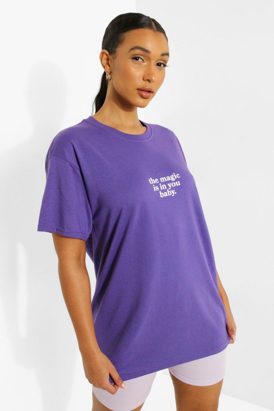 Lilac Oversized Cotton Magic T Shirt image number 1