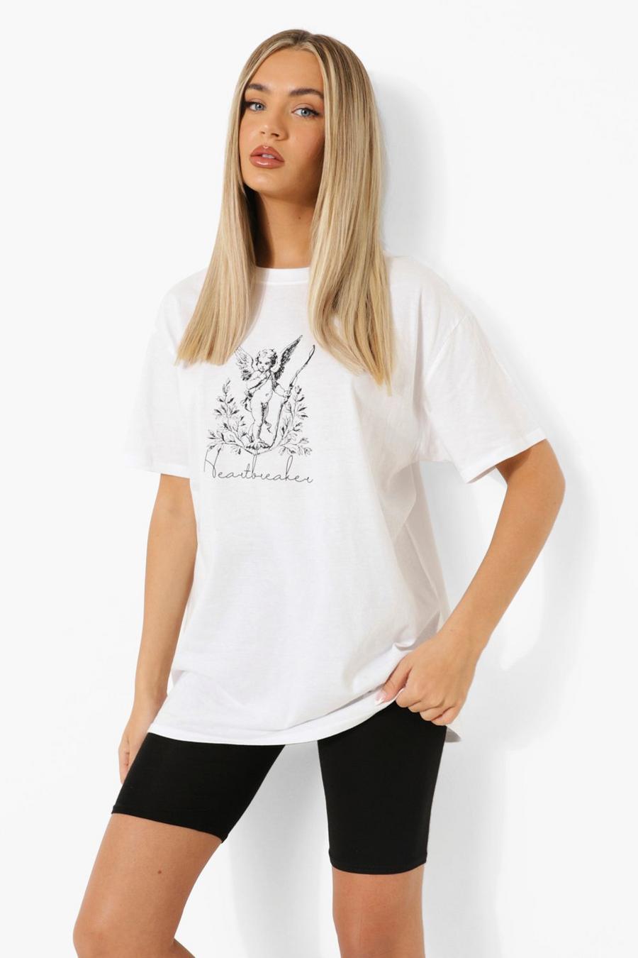 White Heartbreaker Oversize t-shirt image number 1