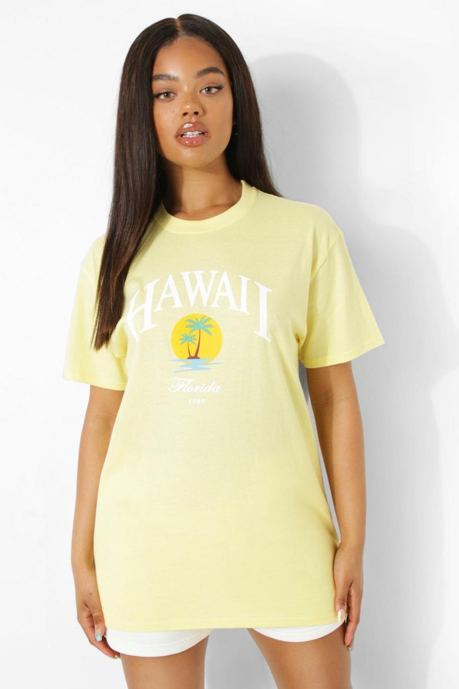Lemon Hawaii Oversized T Shirt image number 1