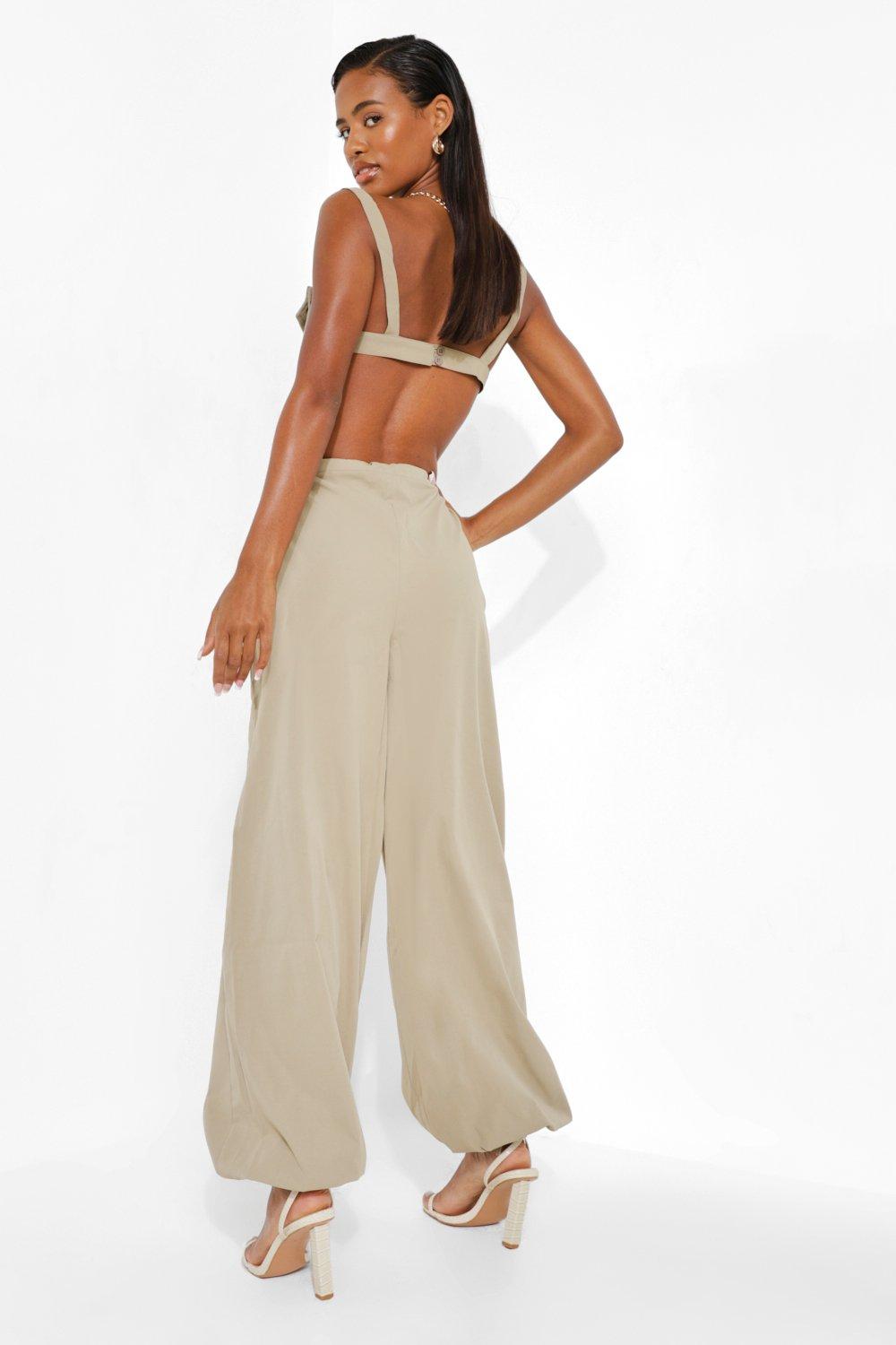 Utility Bralette Oversized Pants boohoo USA