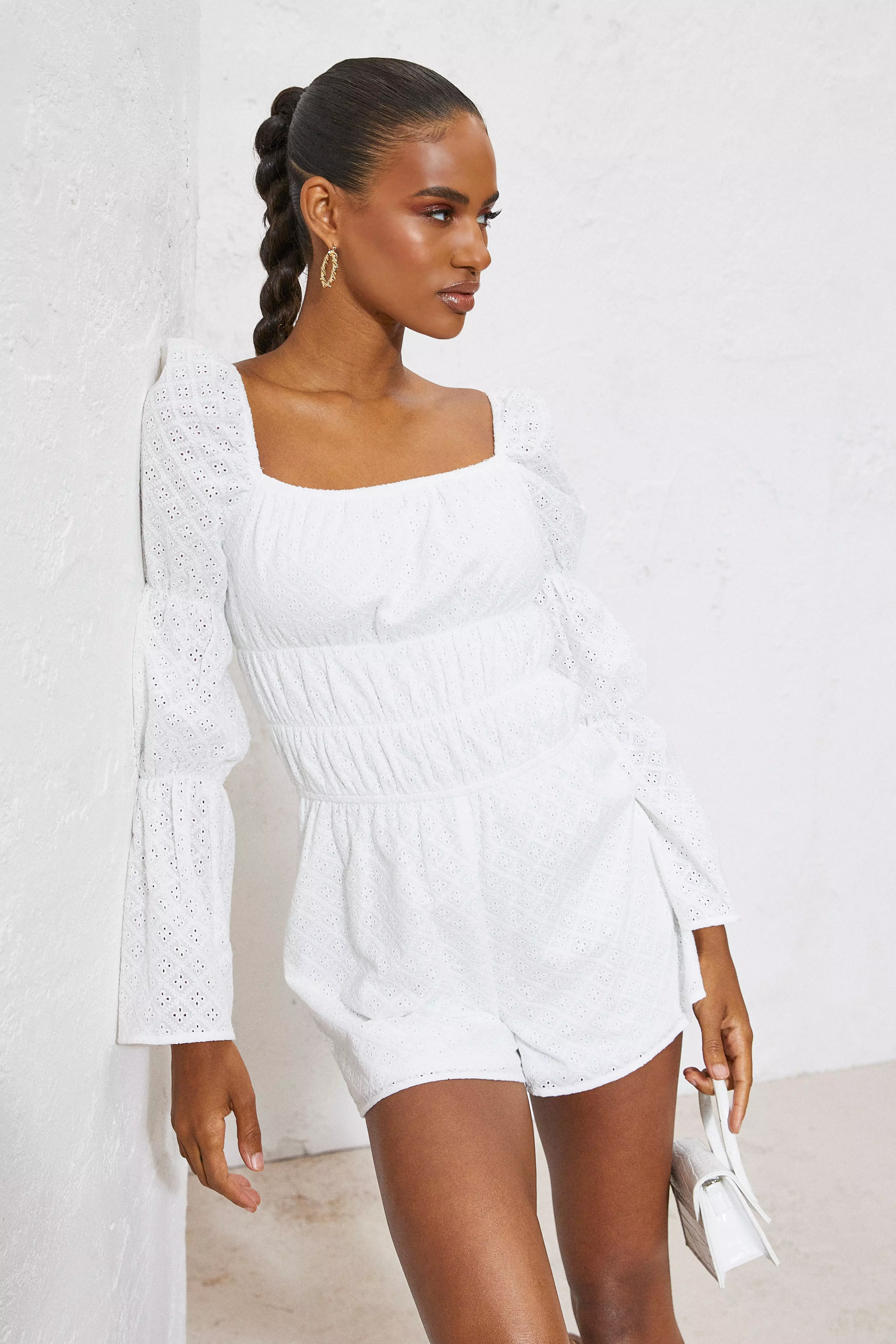 Puff cheap sleeve playsuit