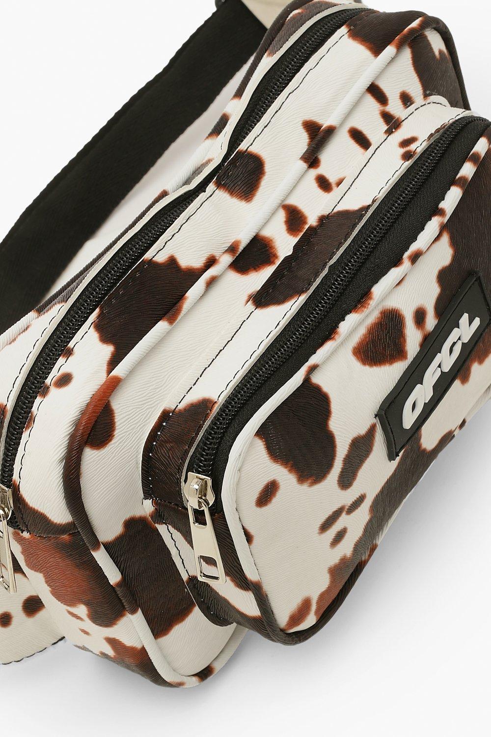 Cow print sales bum bag