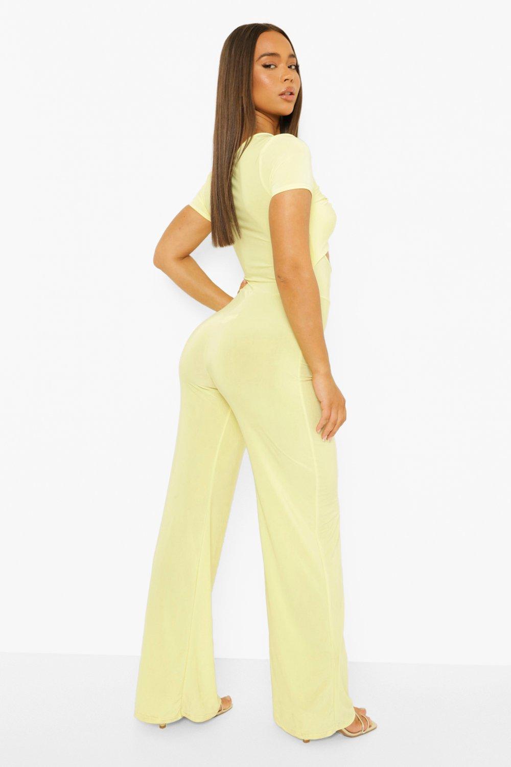 Hot Halterneck Cut Out Wide Leg Jumpsuit