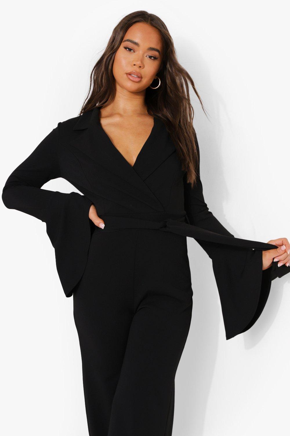 Boohoo long best sale sleeve jumpsuit