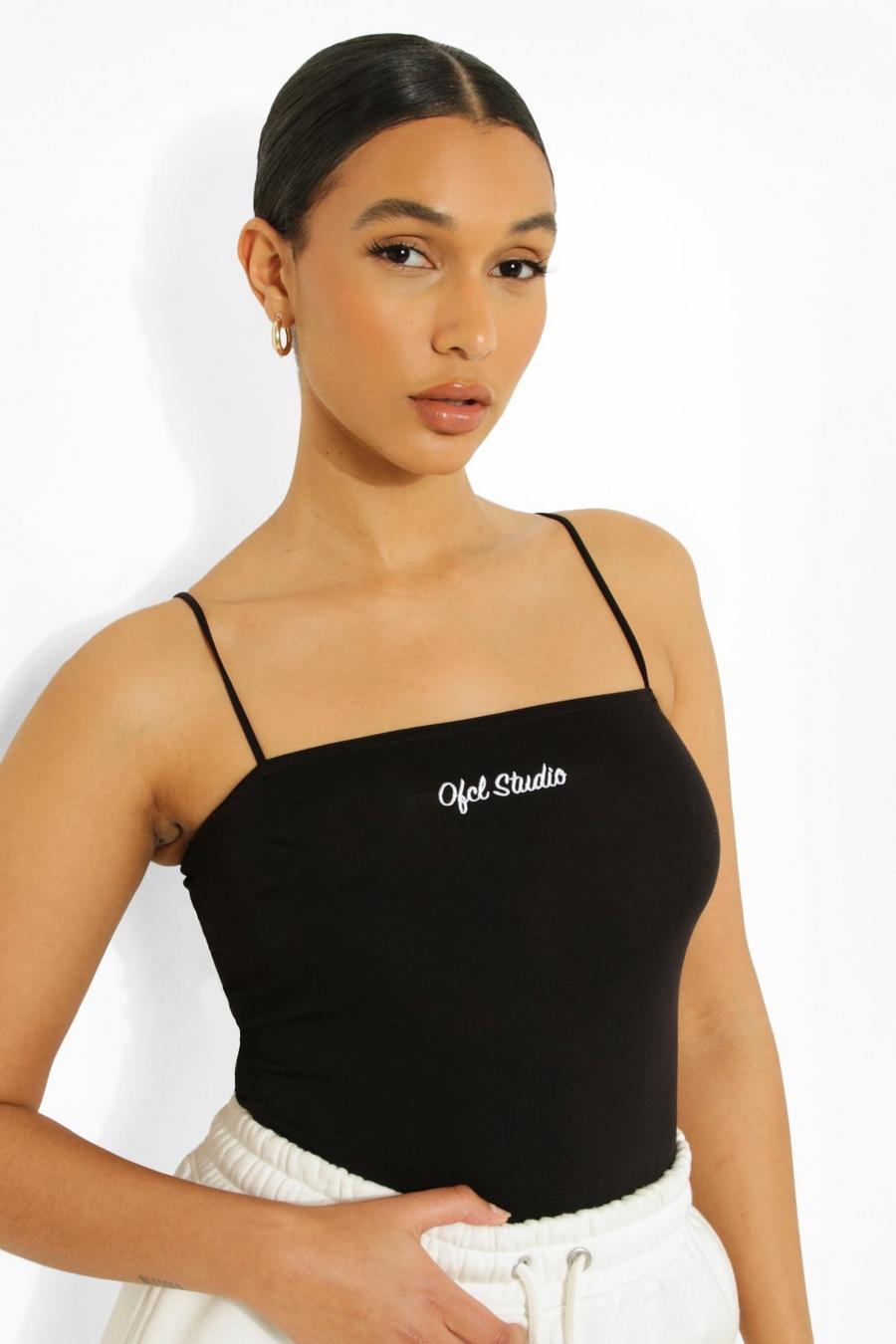 Black Ofcl Studio Strappy Bodysuit image number 1