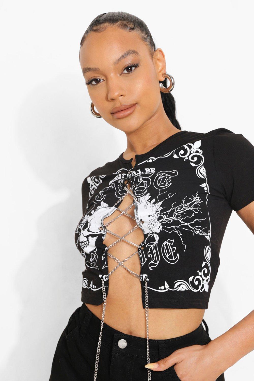 Boohoo Edith Contrast Lace Crop Top, $16, BooHoo