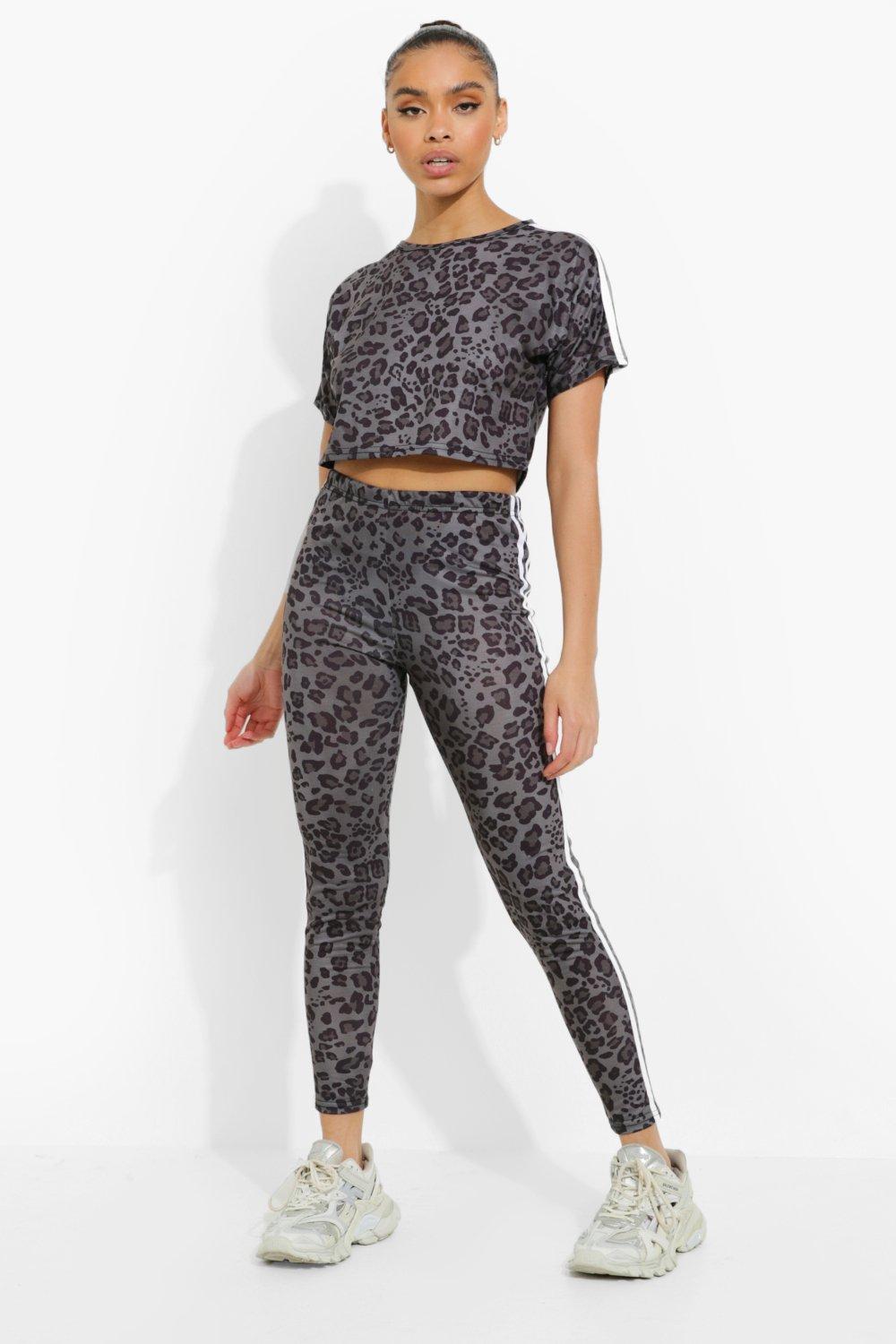 Boohoo leopard print clearance leggings