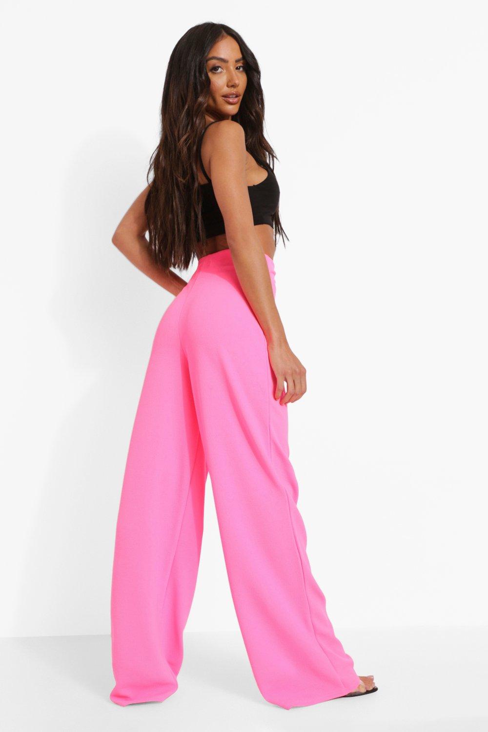 Neon wide clearance leg trousers