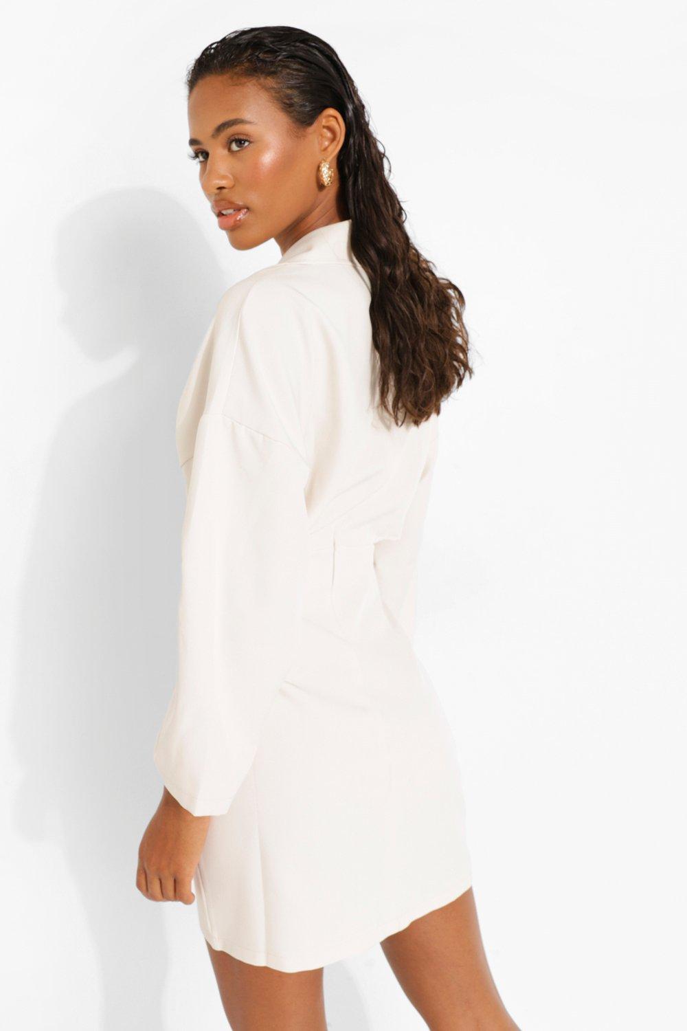 Open Side Tailored Shirt Dress | boohoo