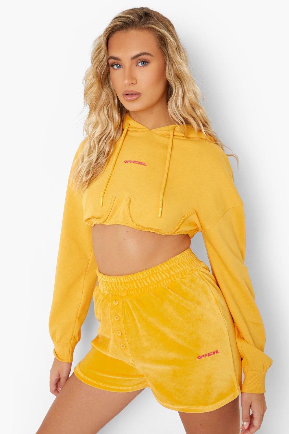 Boohoo top cropped hoodie