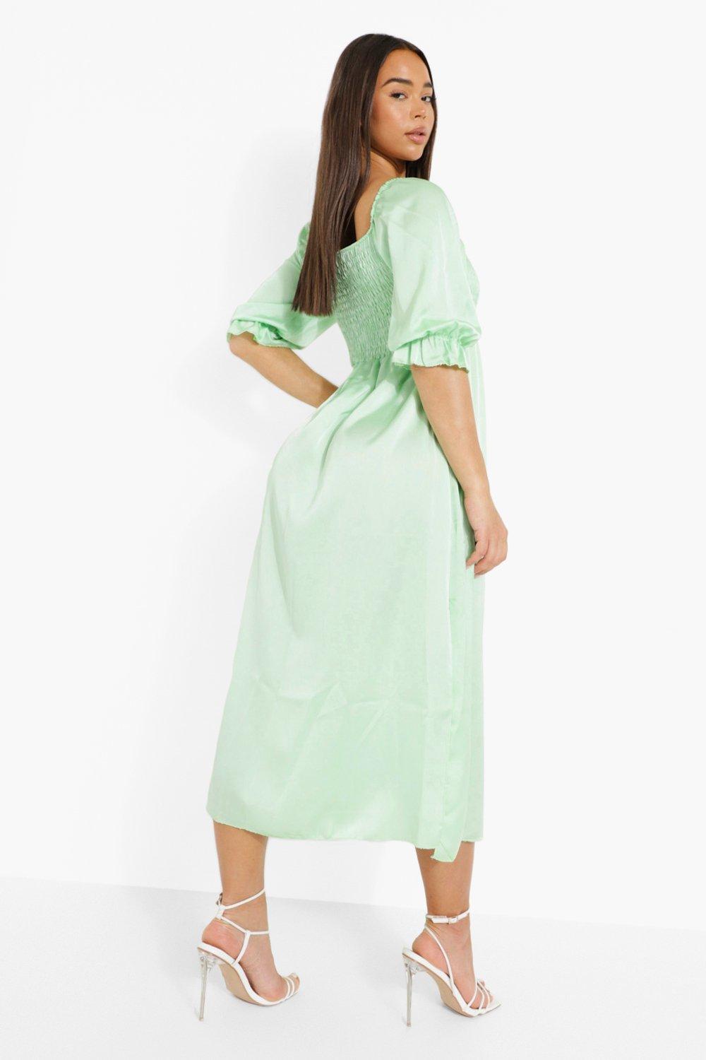 Never Fully Dressed Broderie Cotton Poplin Midaxi Dress In Green