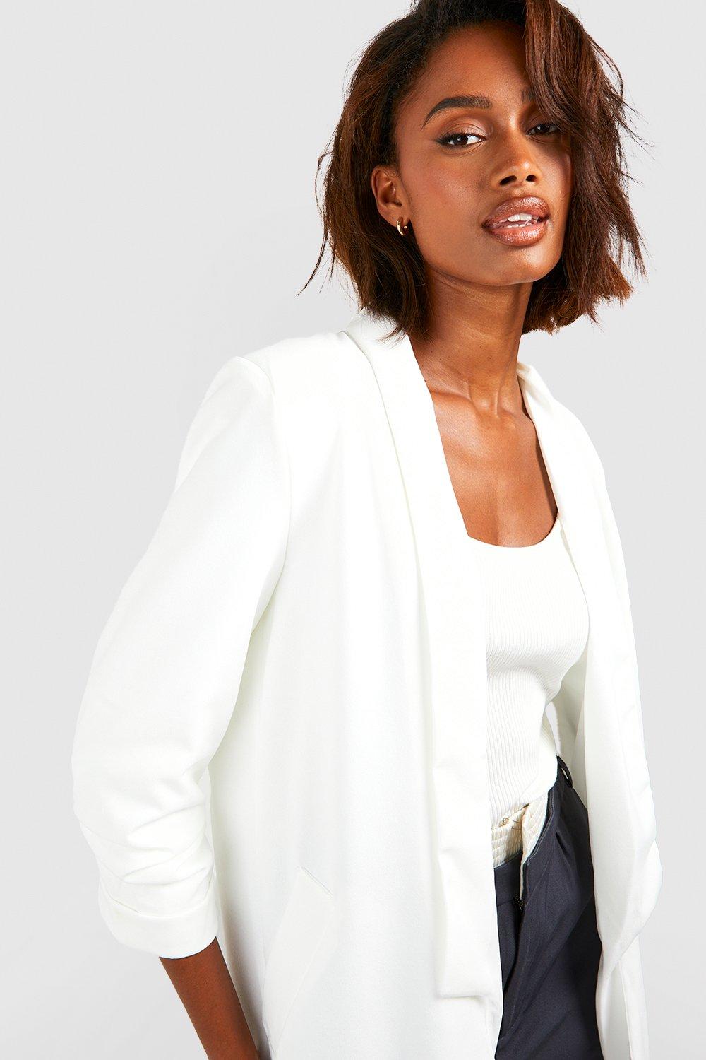 Blazer with cut sleeves sale