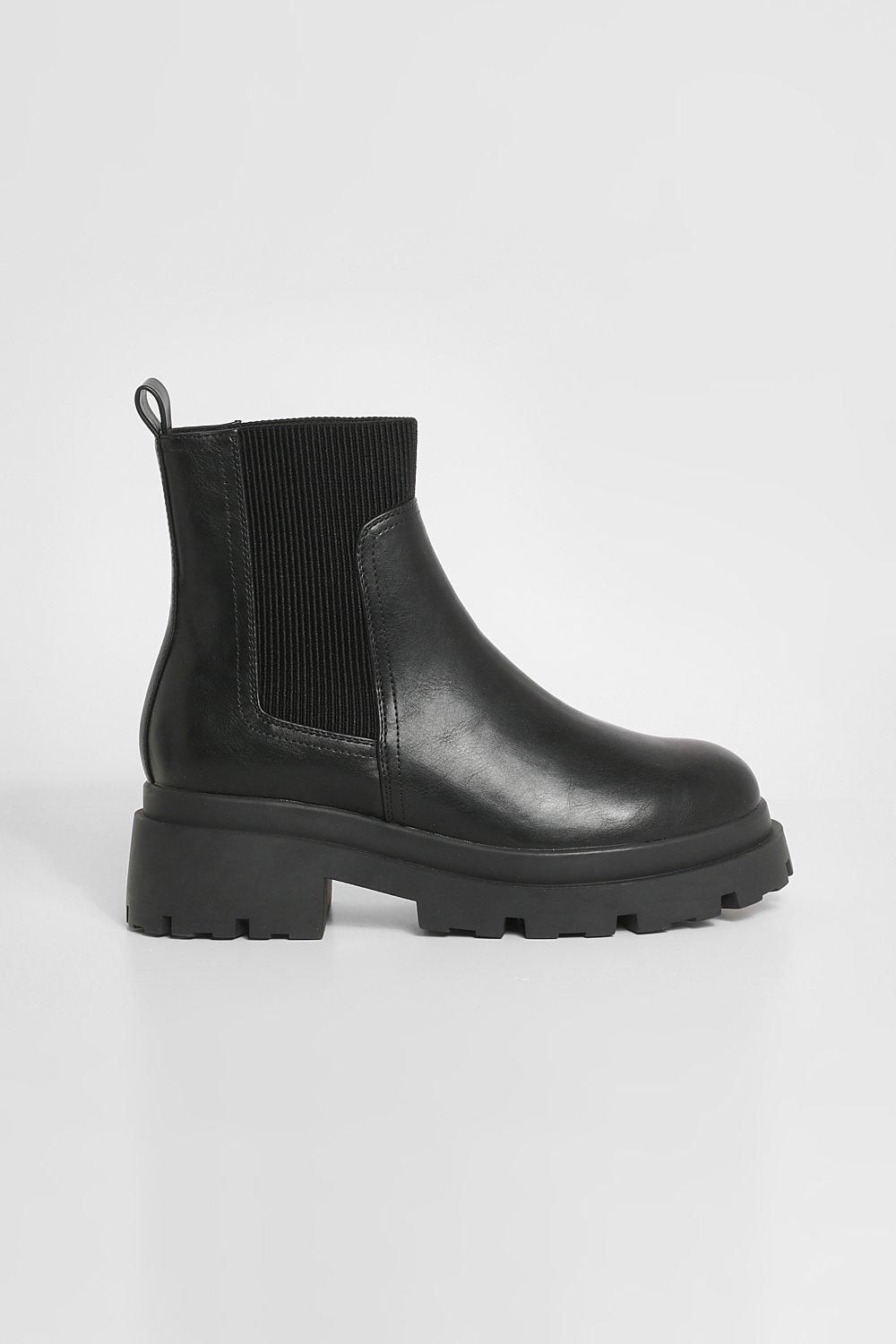 Brede Chelsea Boots Met Dikke Zool