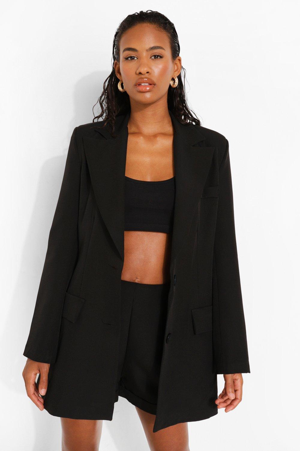 Buy Boohoo Fitted Contour Tailored Blazer In Black