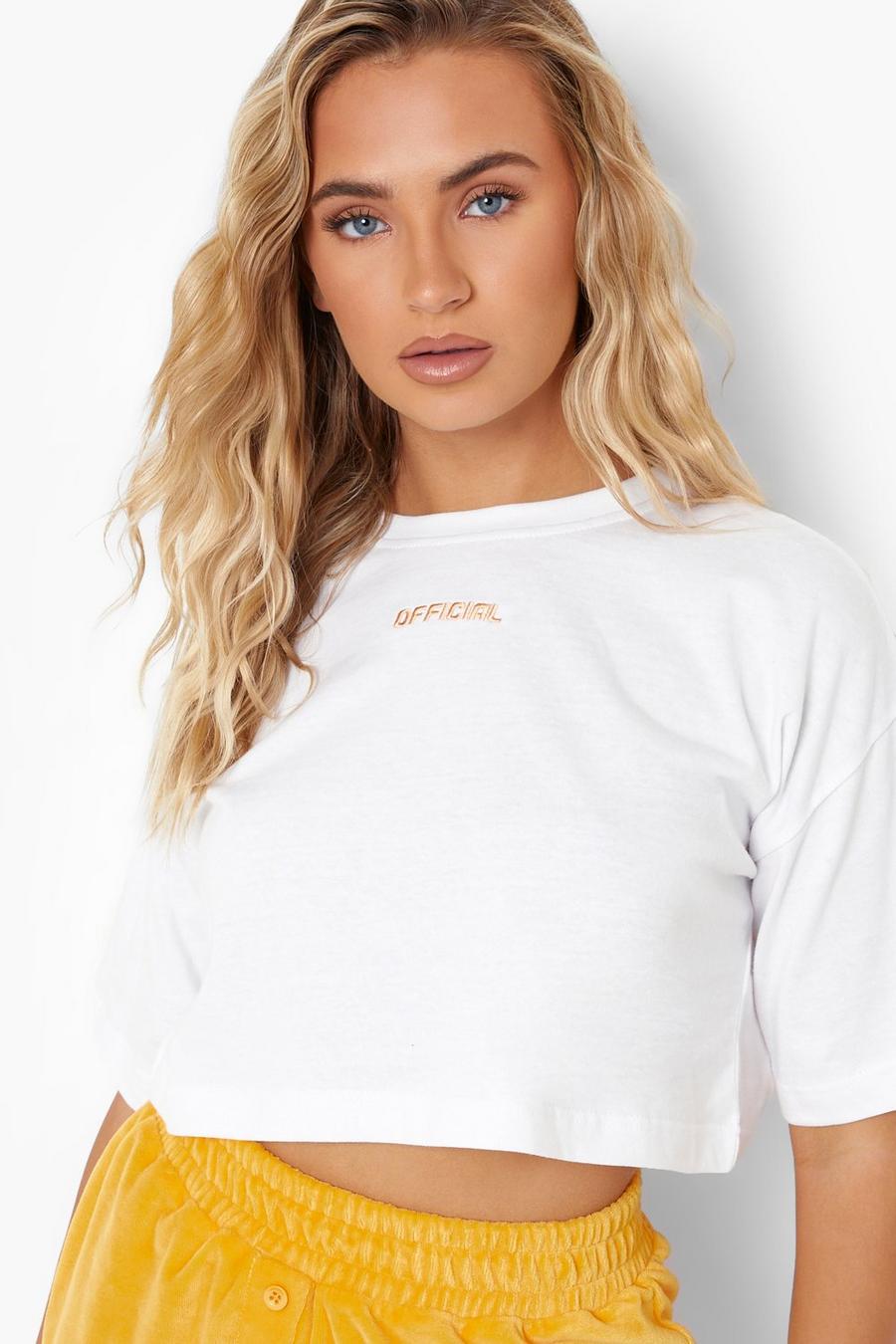 White Official Cropped T-shirt image number 1