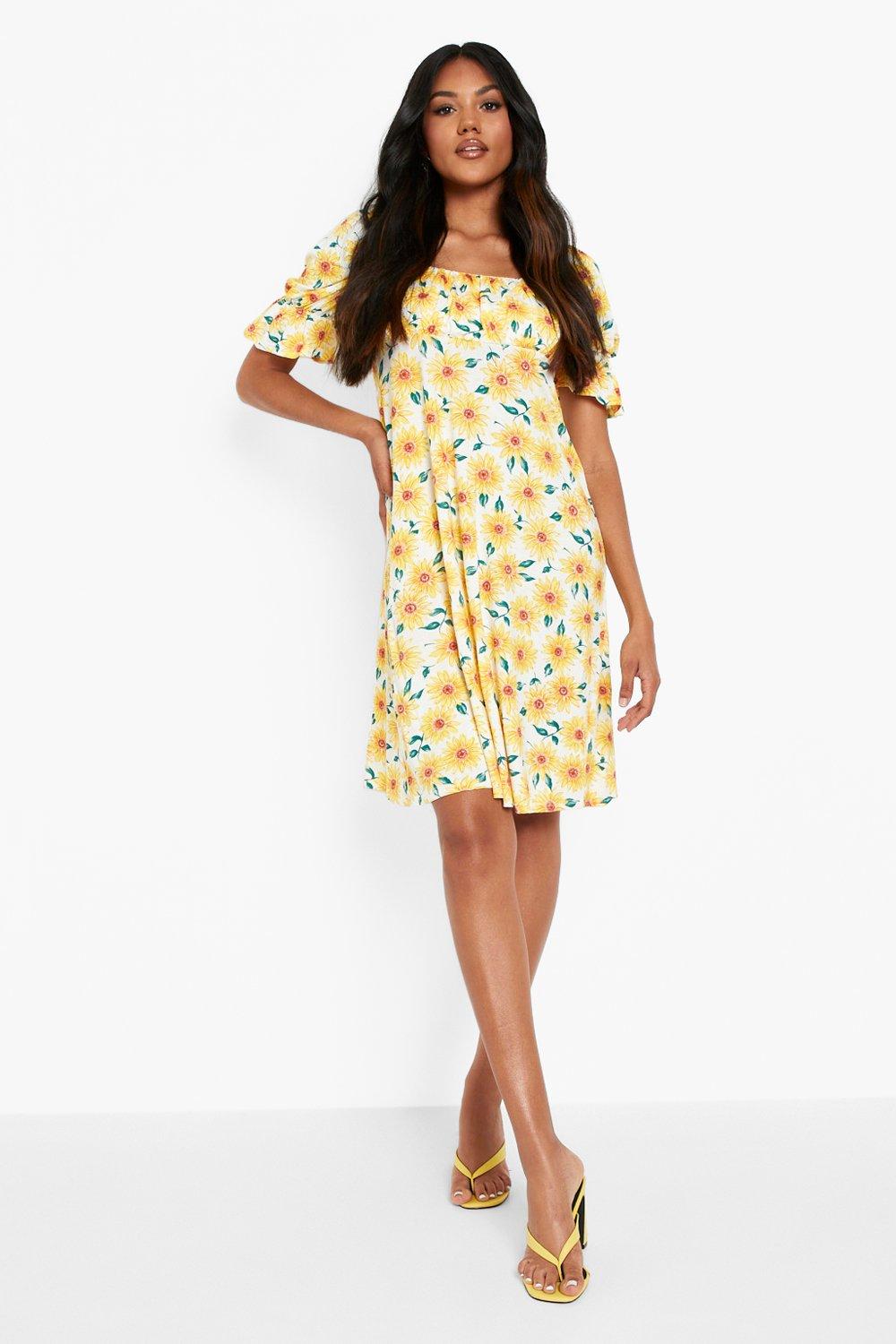 Boohoo on sale sunflower dress