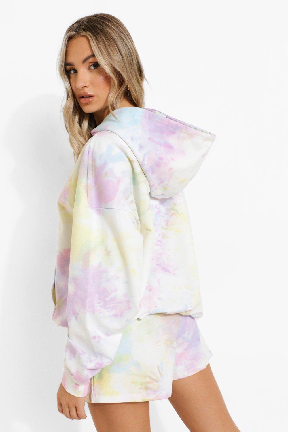  fesfesfes Women Oversized Tie Dye Gradient Pullover