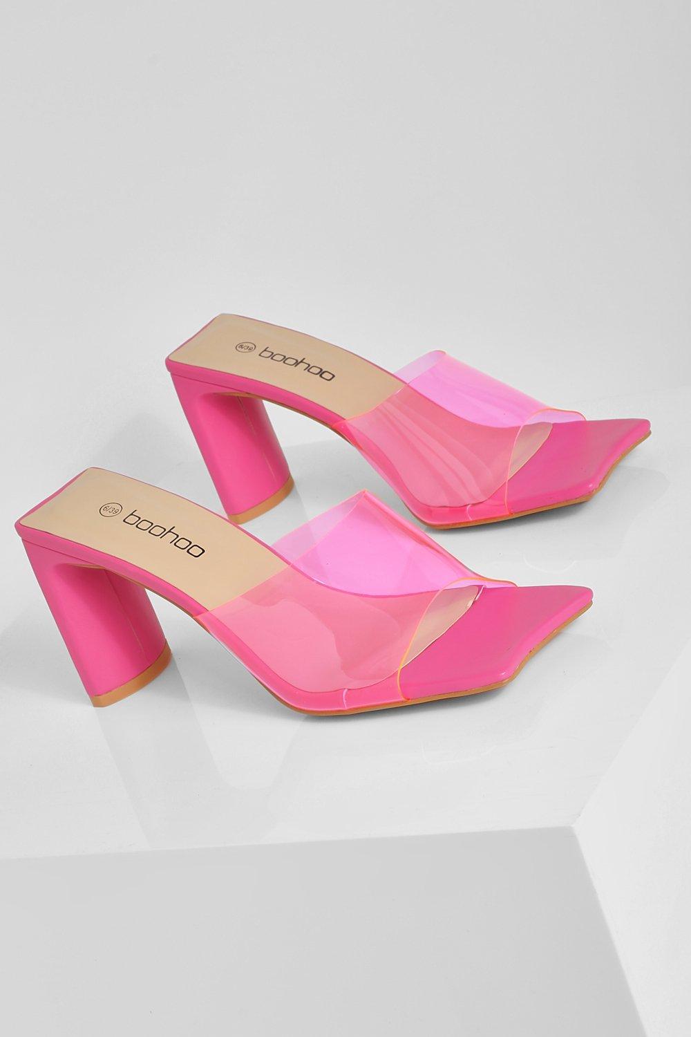 Neon clear mules online