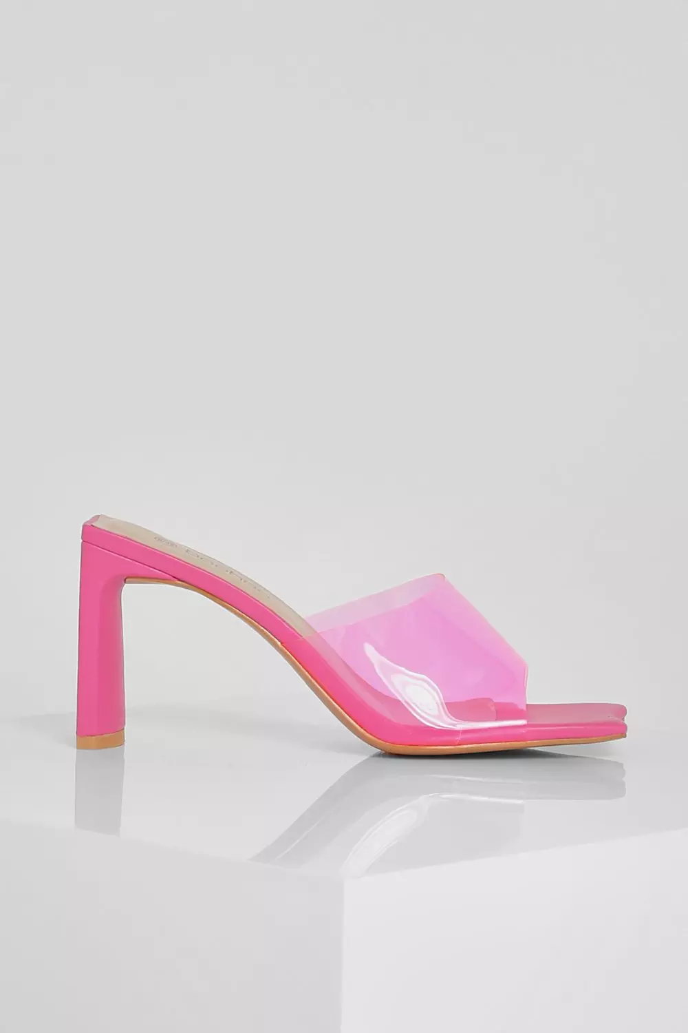 Clear 2025 pink mules