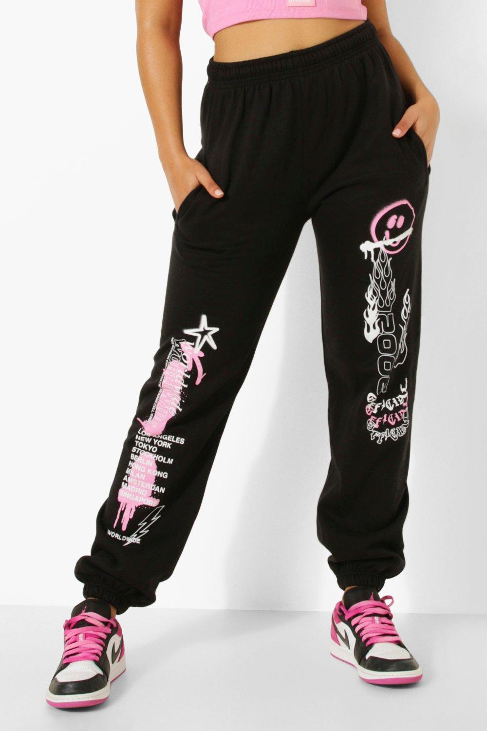 Black discount graffiti joggers