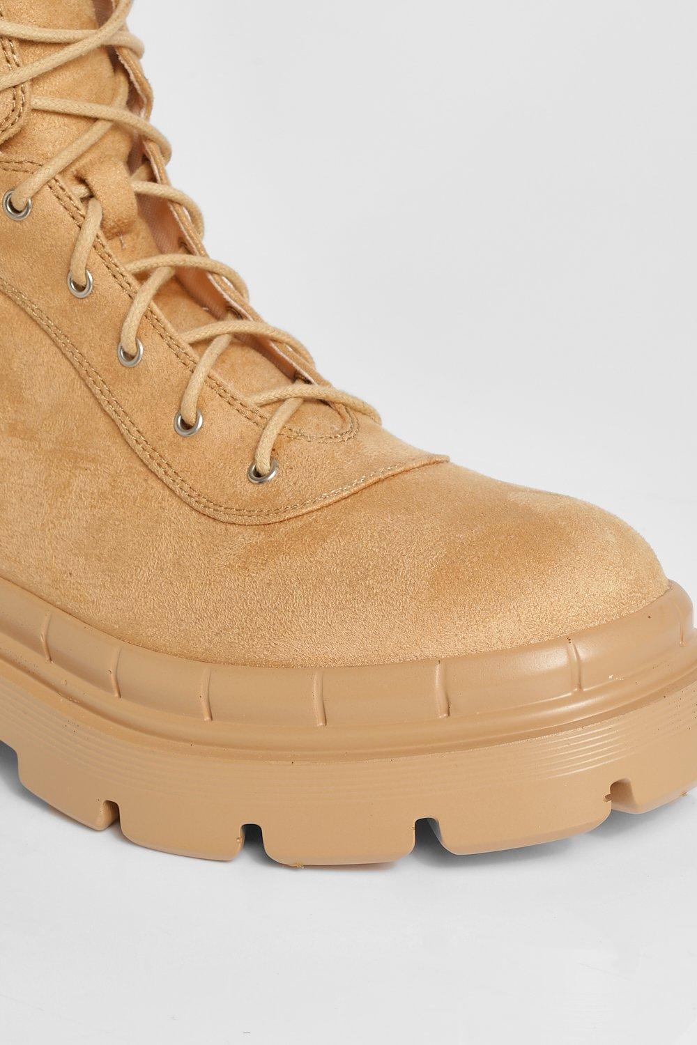 Padded Cuff Hiker Boots boohoo IE