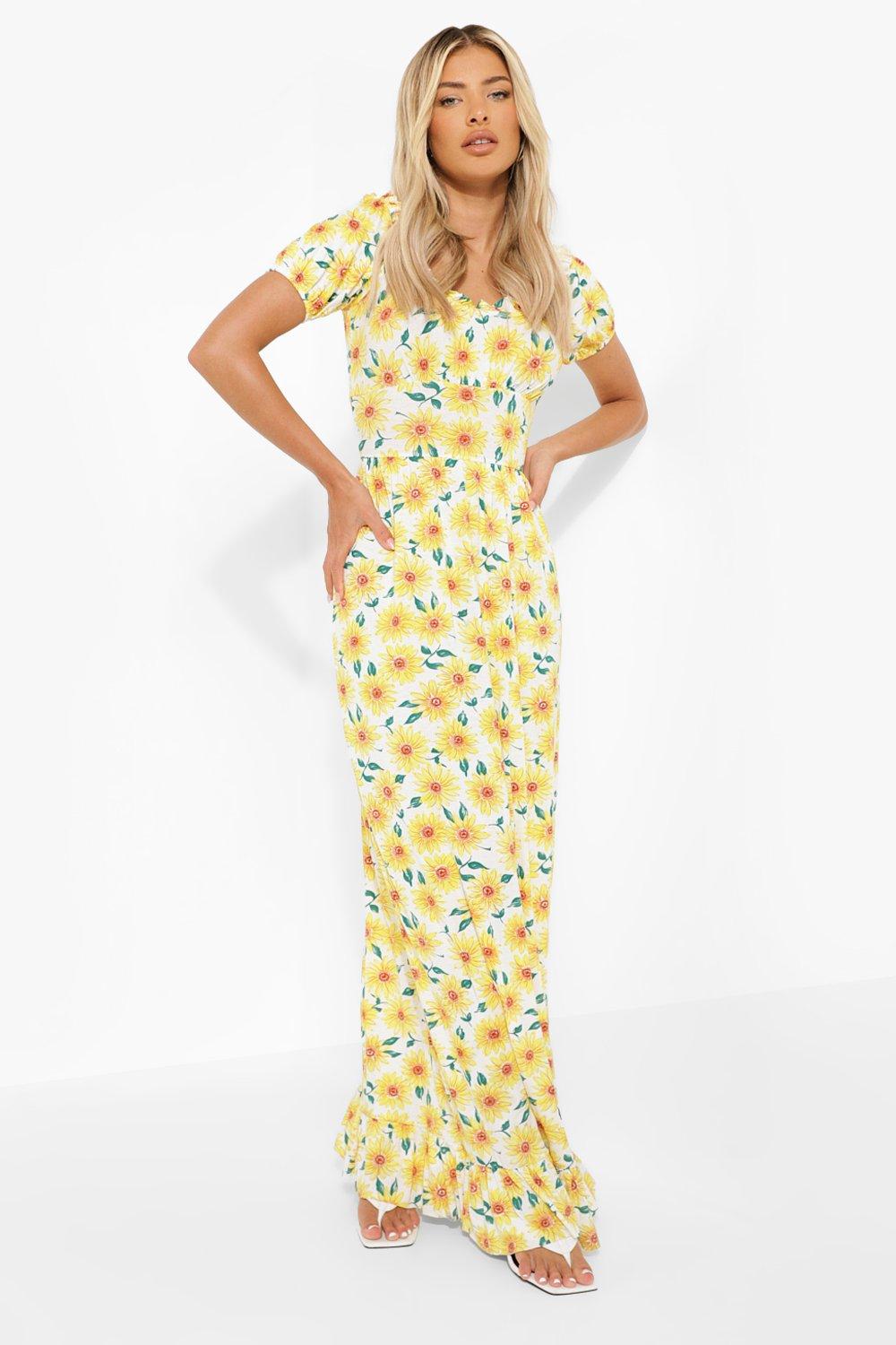 sunflower dress boohoo