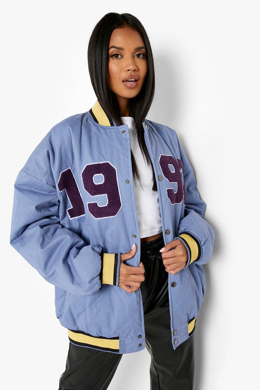 Quilted discount baseball jacket