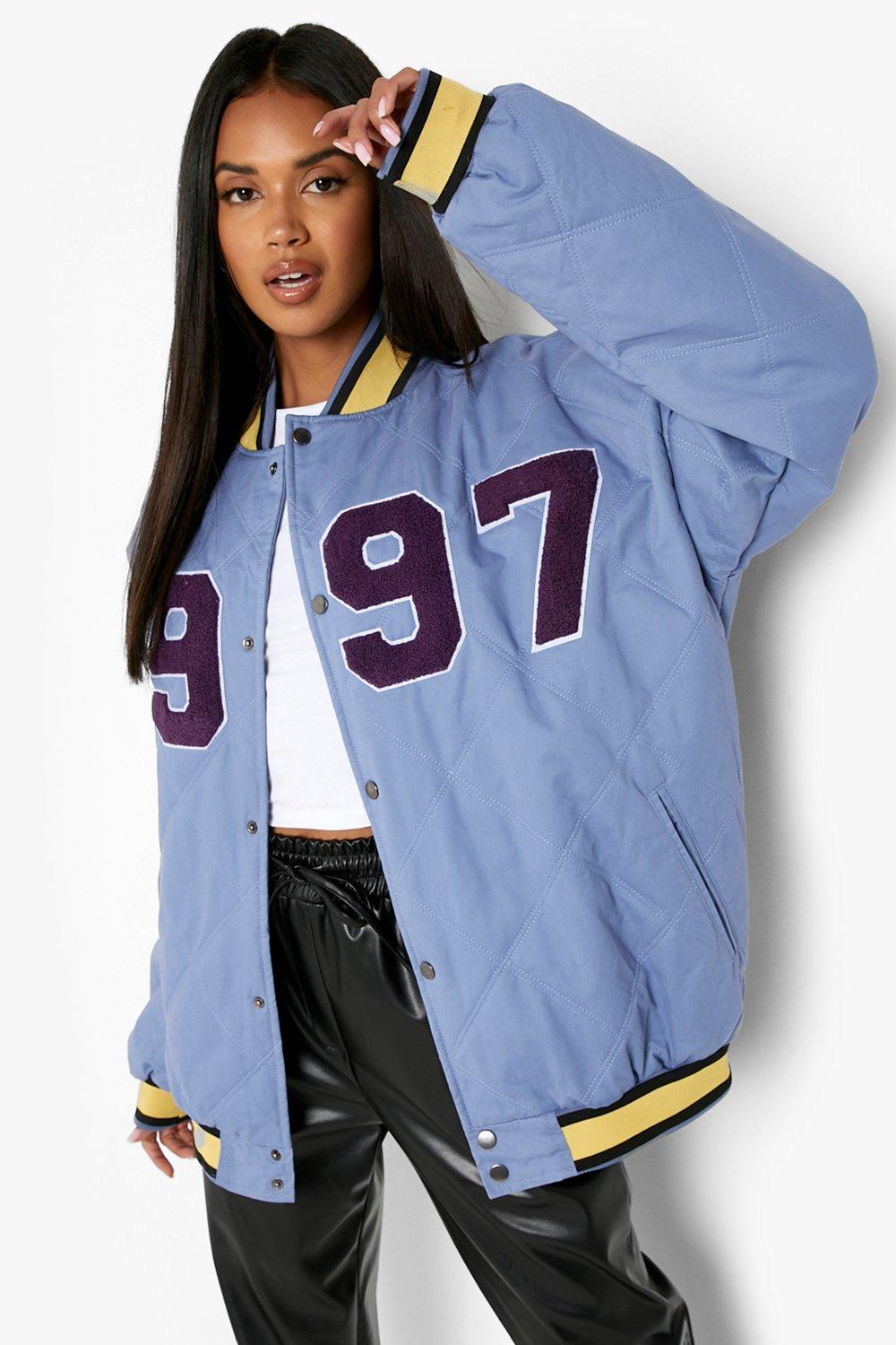 Women's Quilted Oversized Varsity Jacket