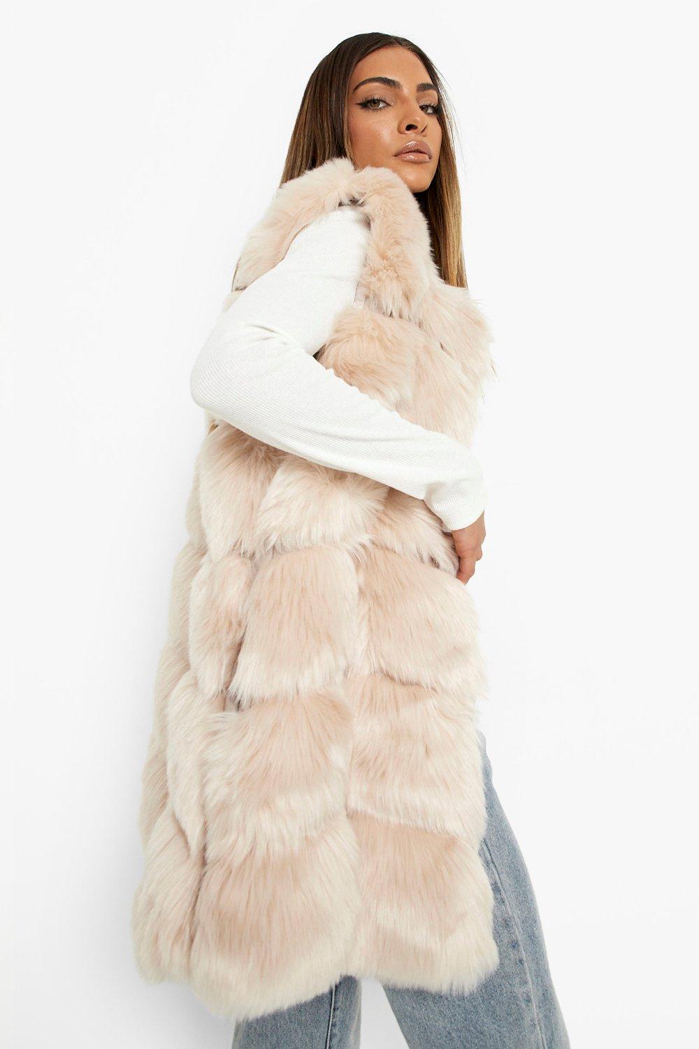 Luxe Panelled Faux Fur Gilet | boohoo