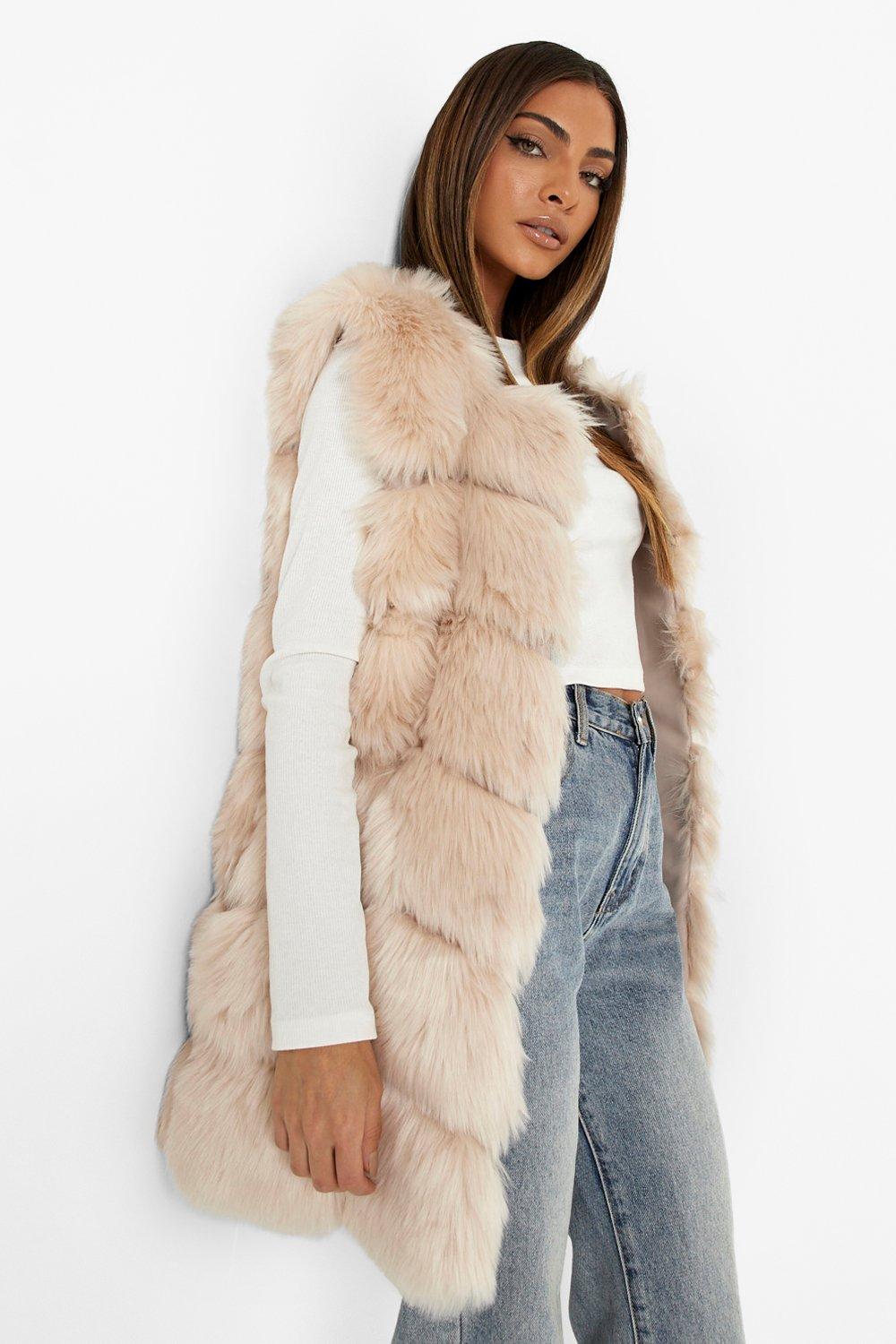 Faux fur clearance vest near me