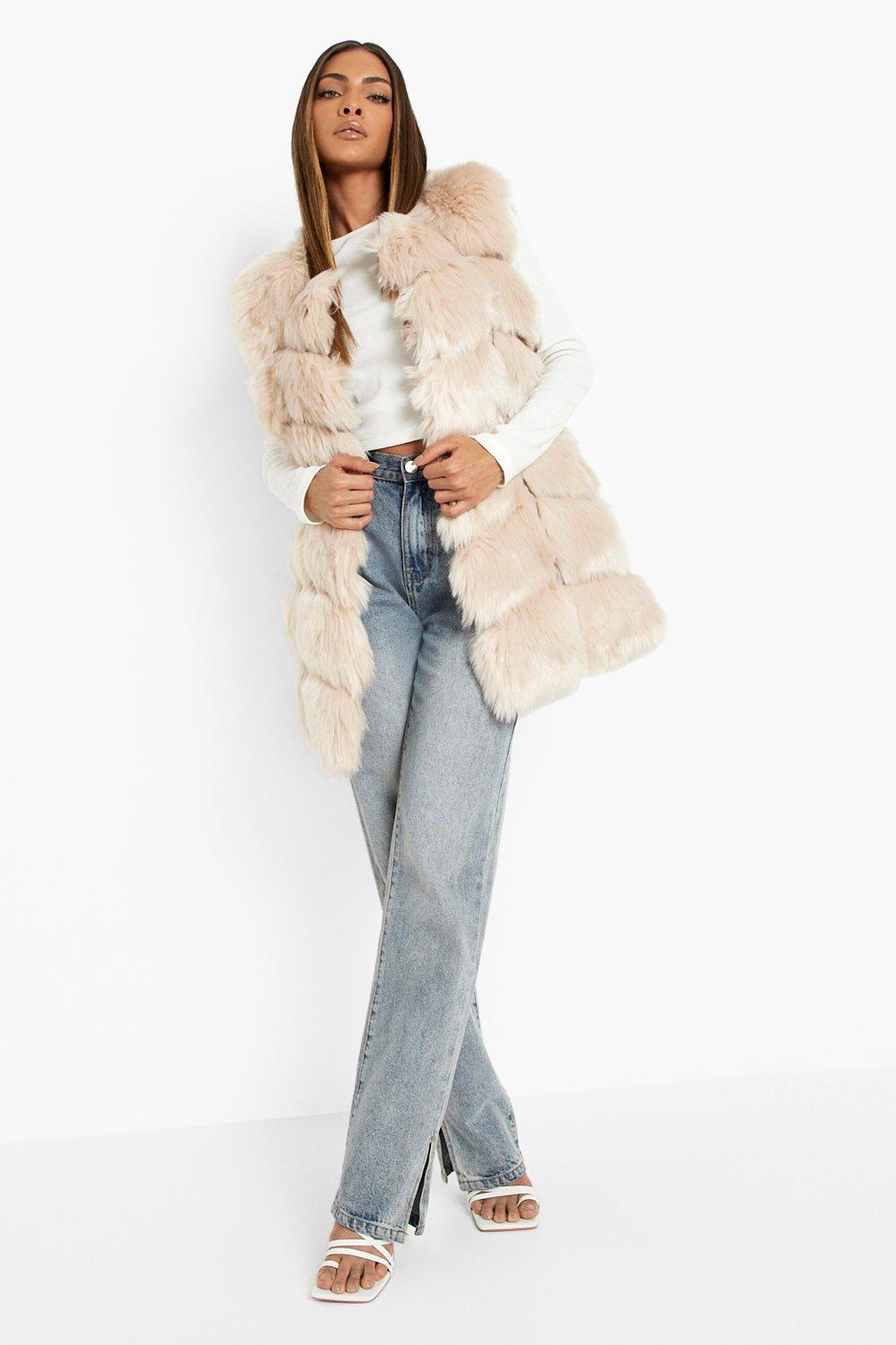 Faux fur hotsell vest cream