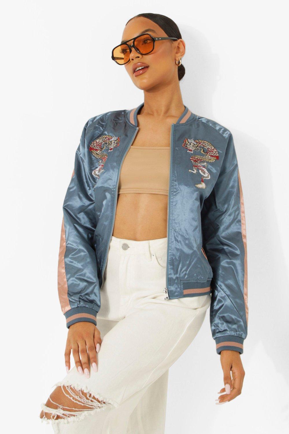 Geborduurde Varsity Jas | boohoo