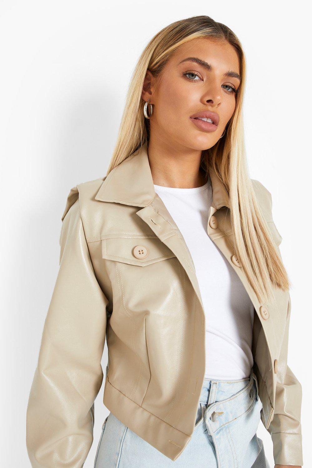 boohoo faux leather jacket