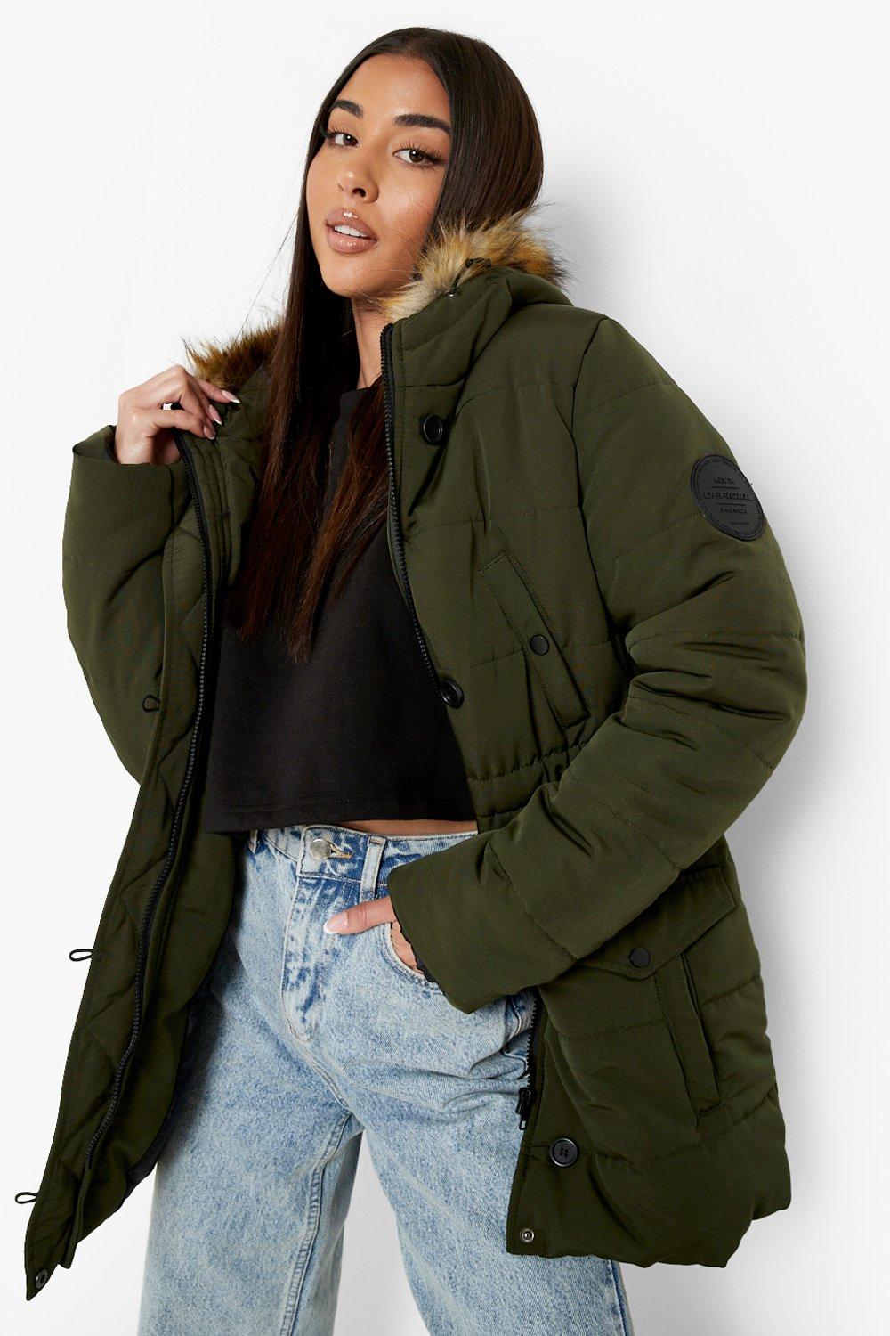 parka coat with fur