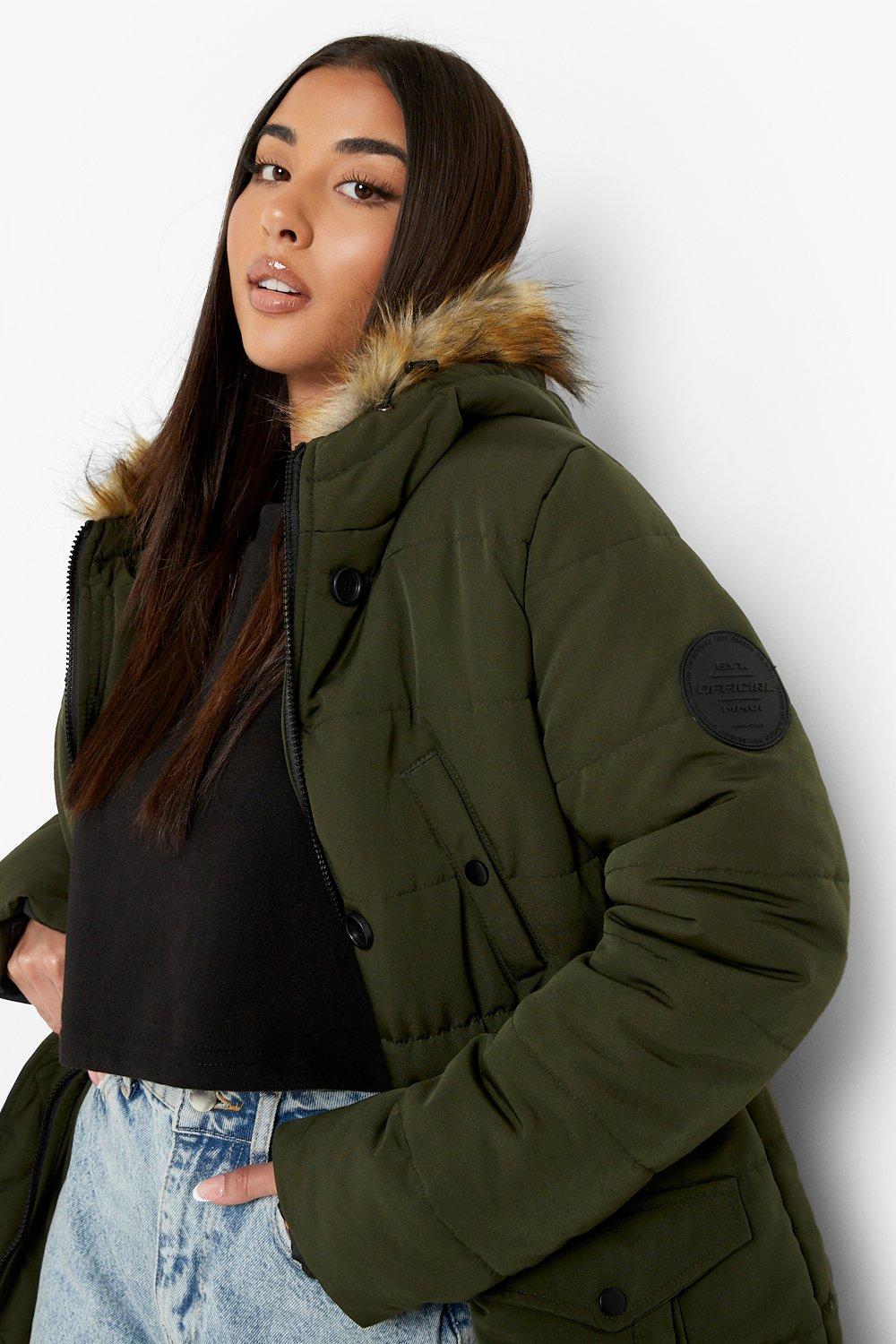 Vero moda faux discount fur hooded parka