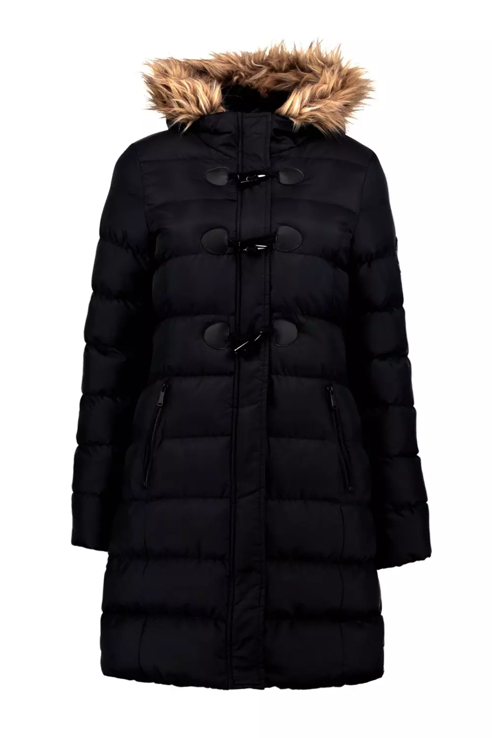 Brave soul womens wizard hot sale long padded jacket black