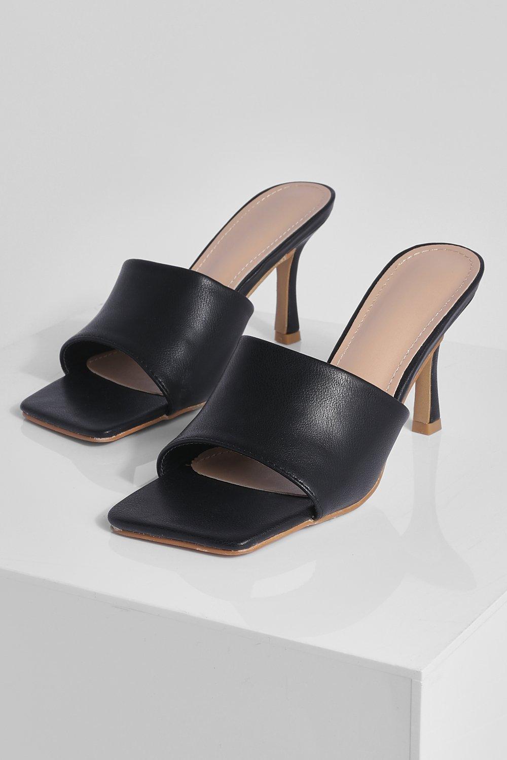 【COLOR iN ID】square platform mule Square Toe Mule | boohoo USA