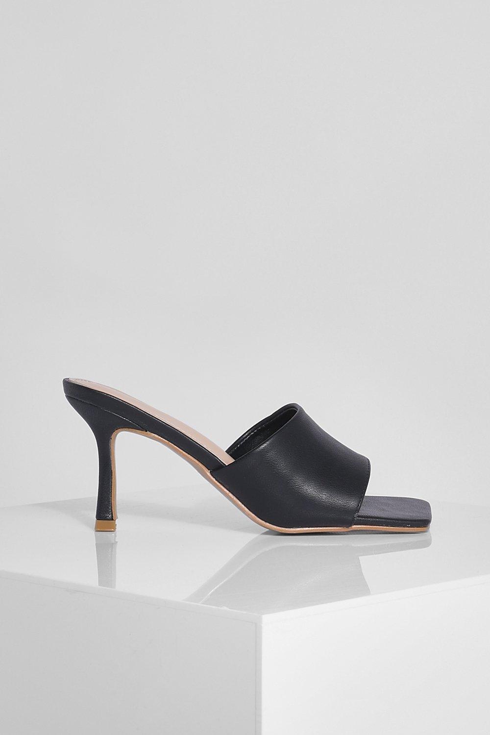 【COLOR iN ID】square platform mule Square Toe Mule | boohoo USA