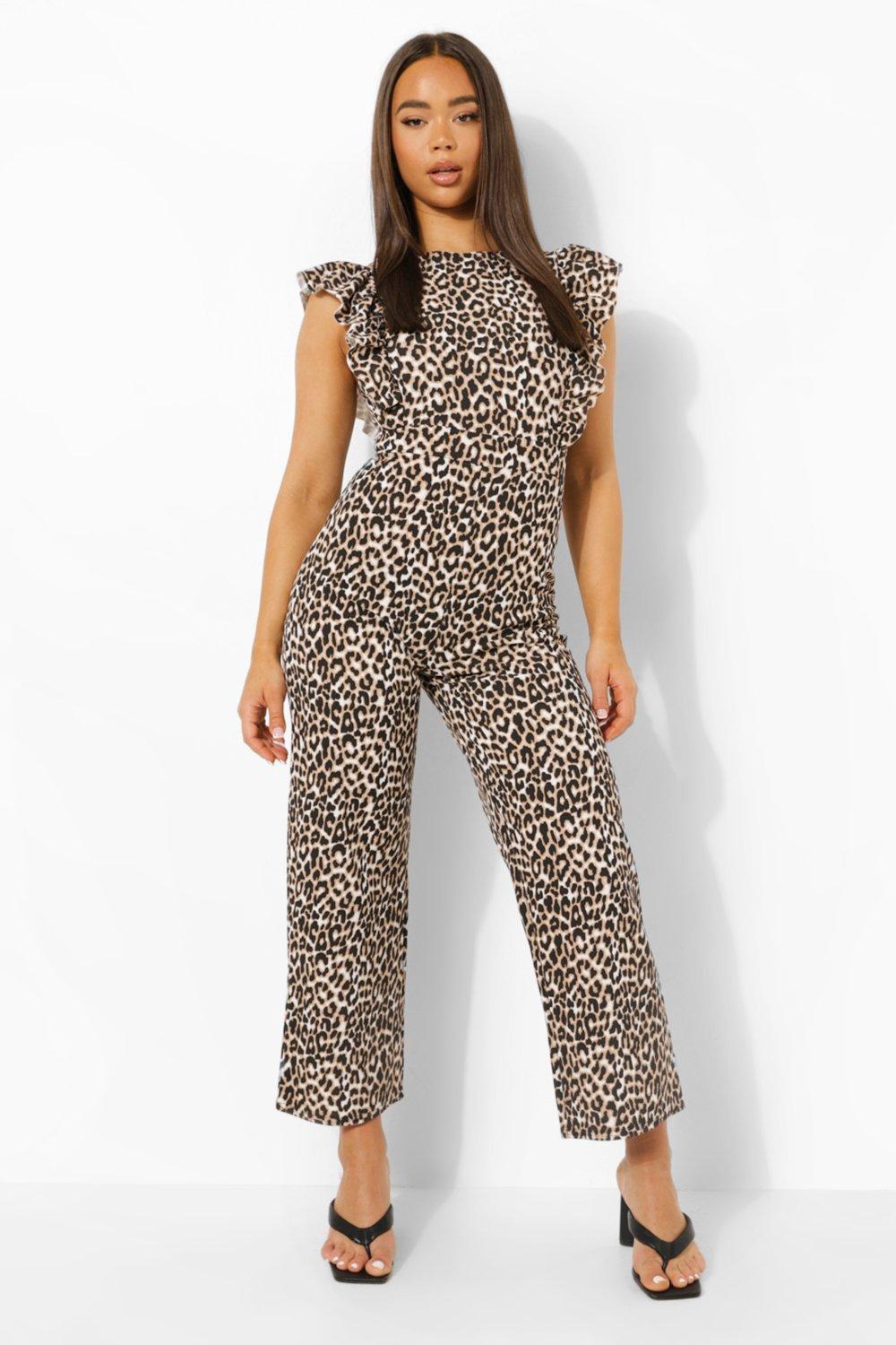 Metal Ring Twist Detail Flared Jumpsuit