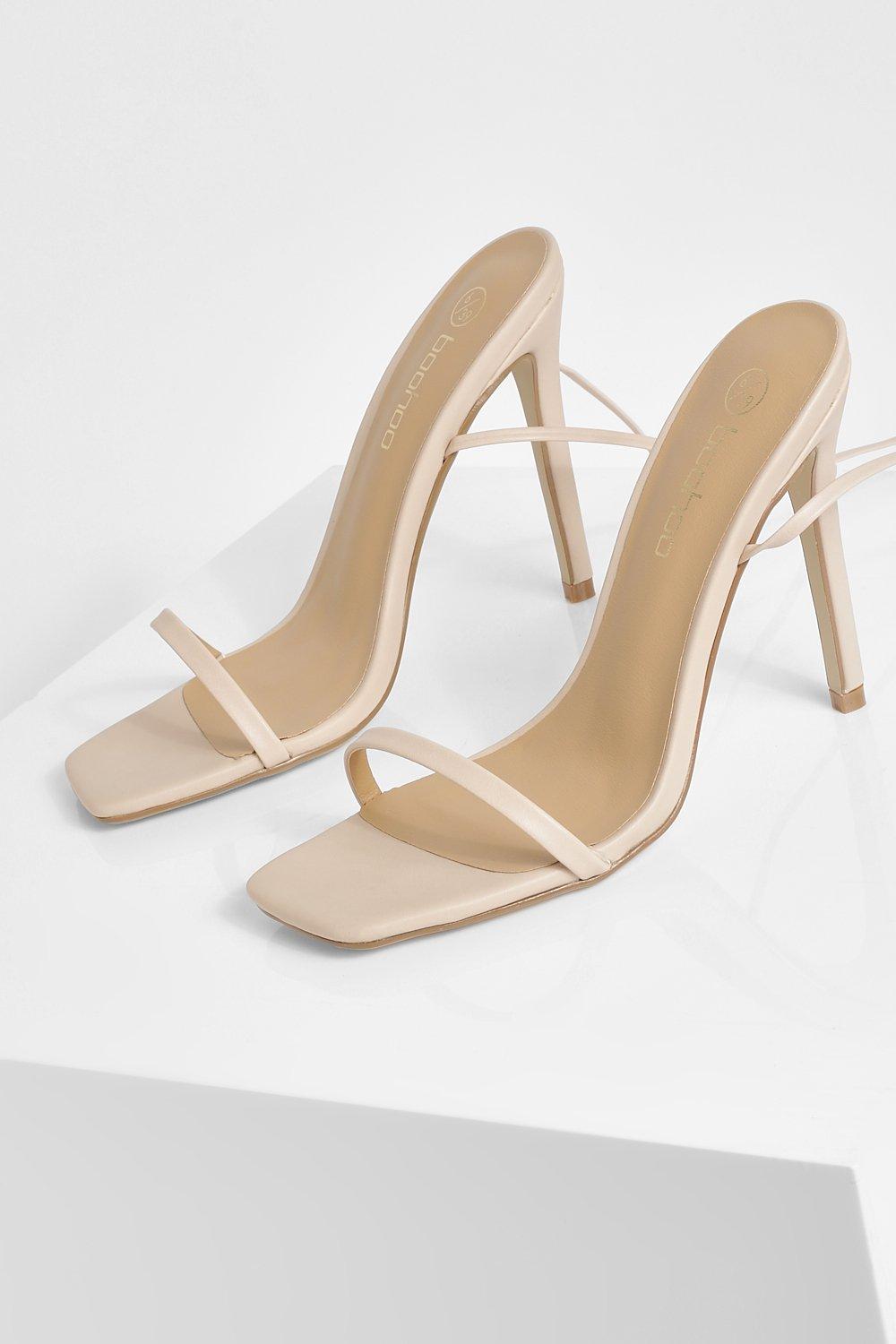 Nude store thin heels