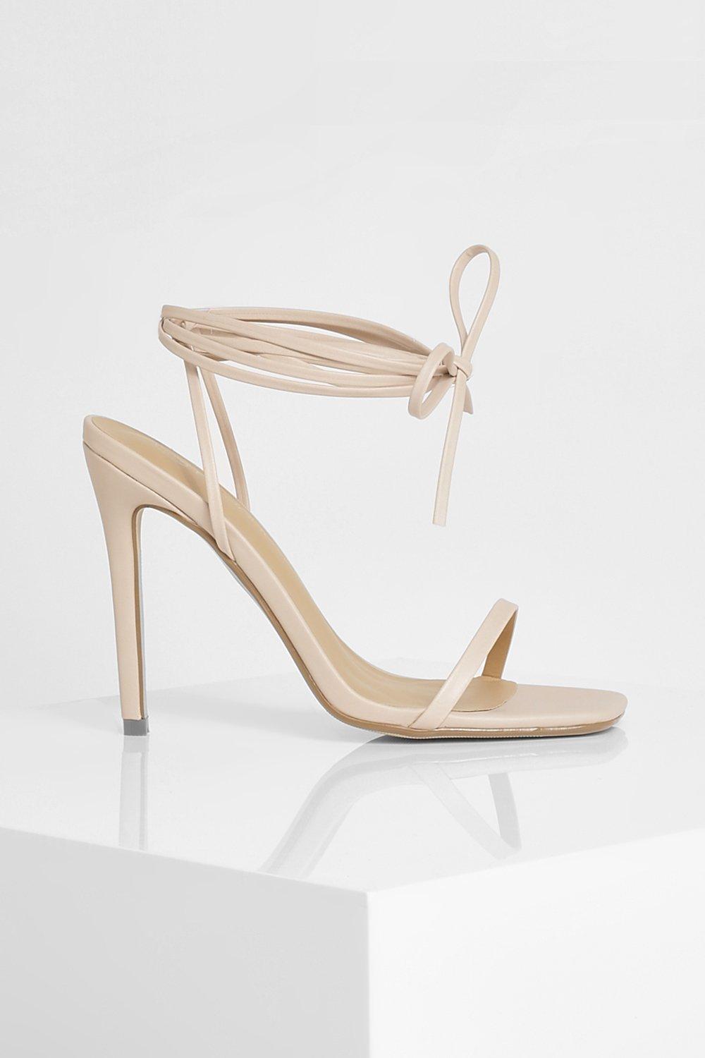 Nude sales skinny heels