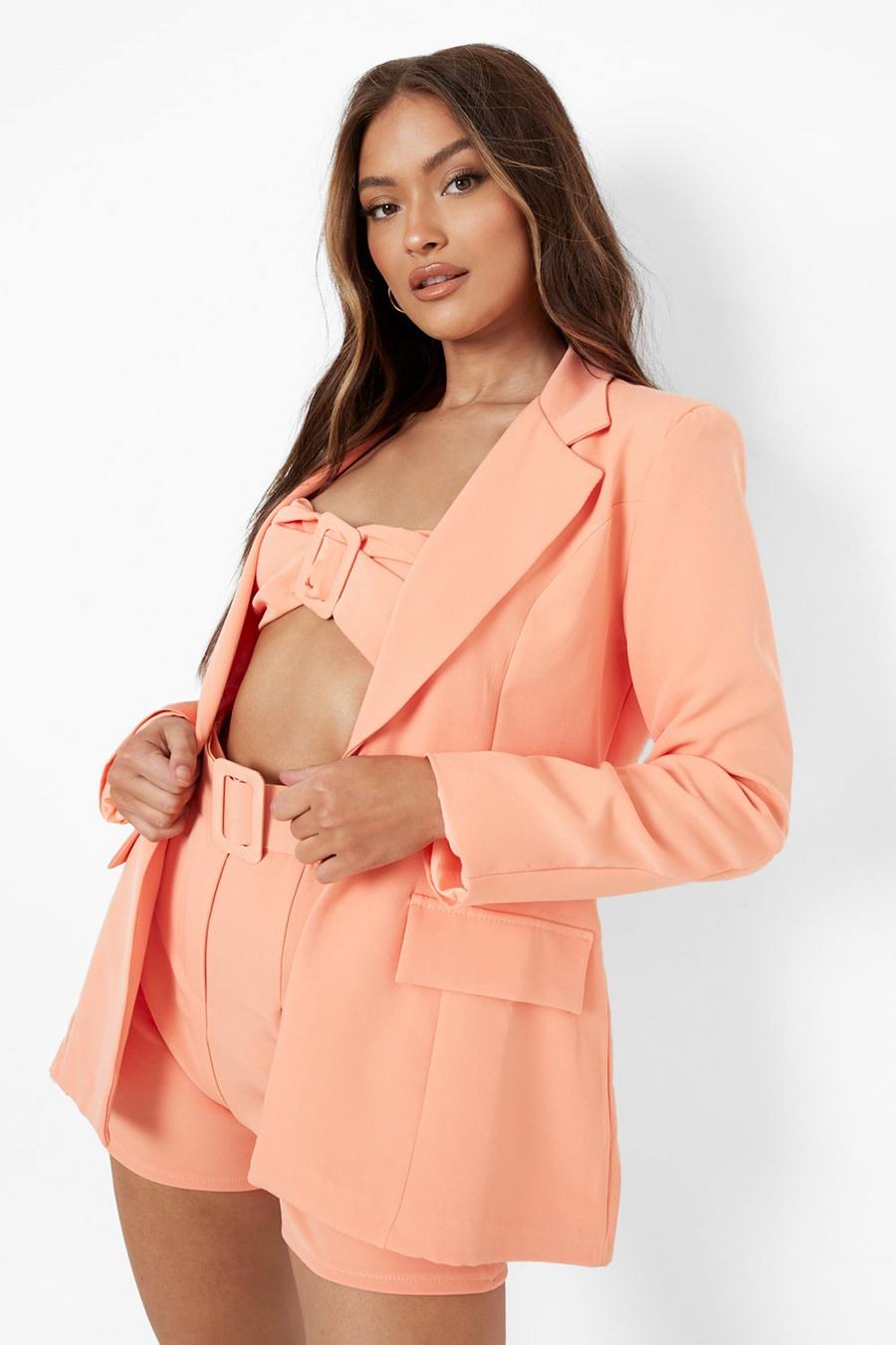 Coral Fitted Tailored Blazer image number 1