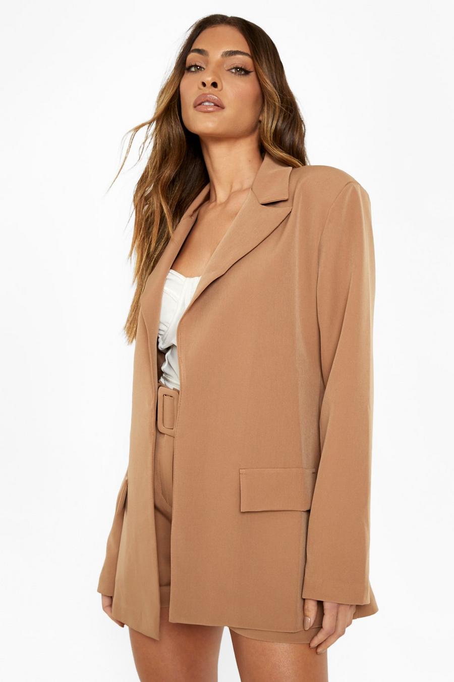 Caramel Tailored Fitted Blazer