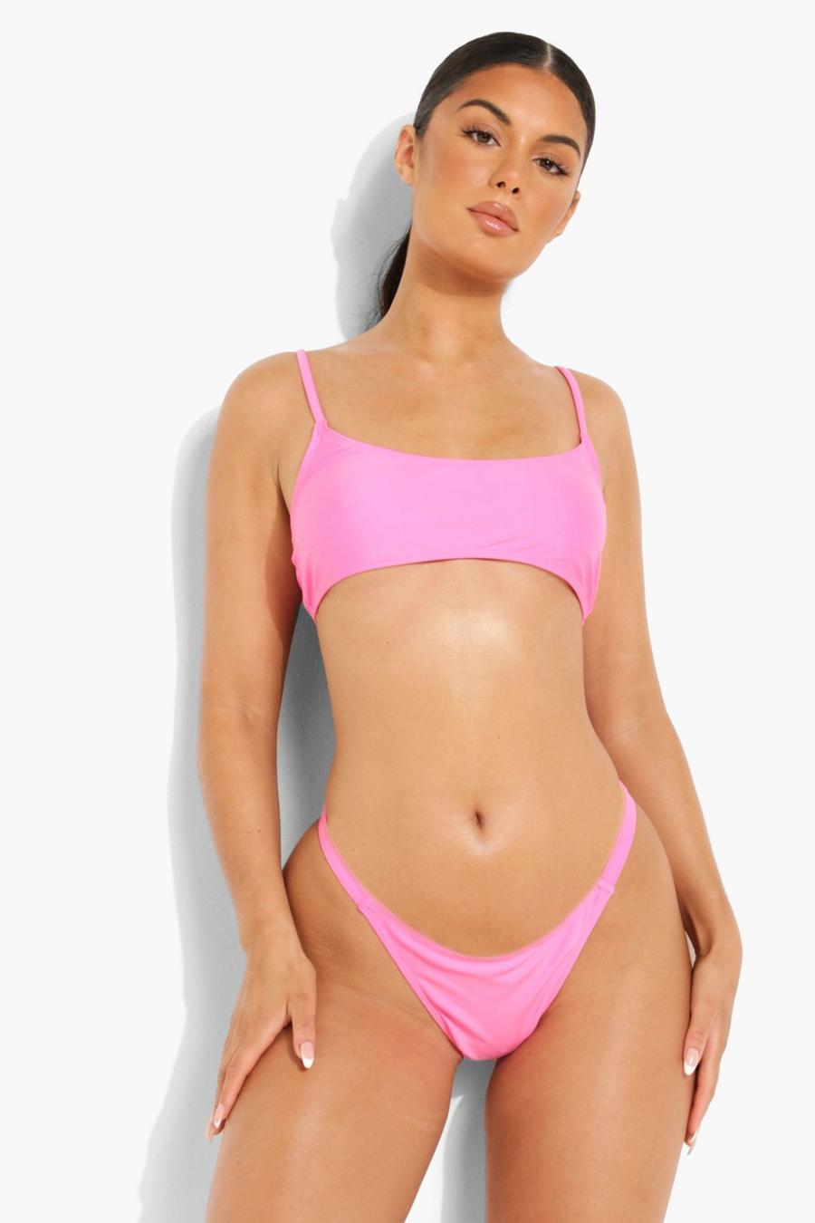 Tanga-Bikinihose, Pink image number 1