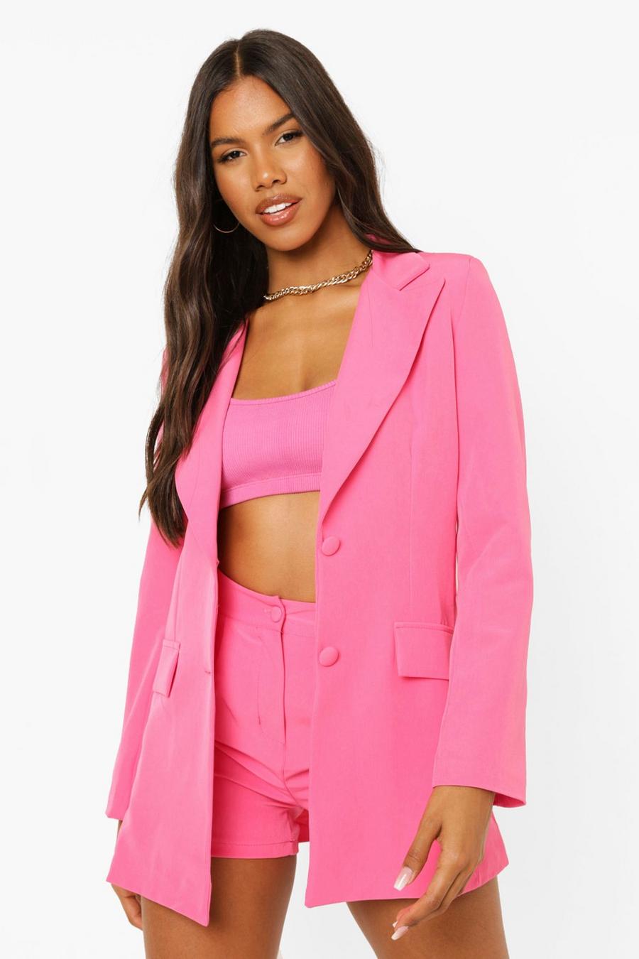Magenta pink Tailored Fitted Blazer