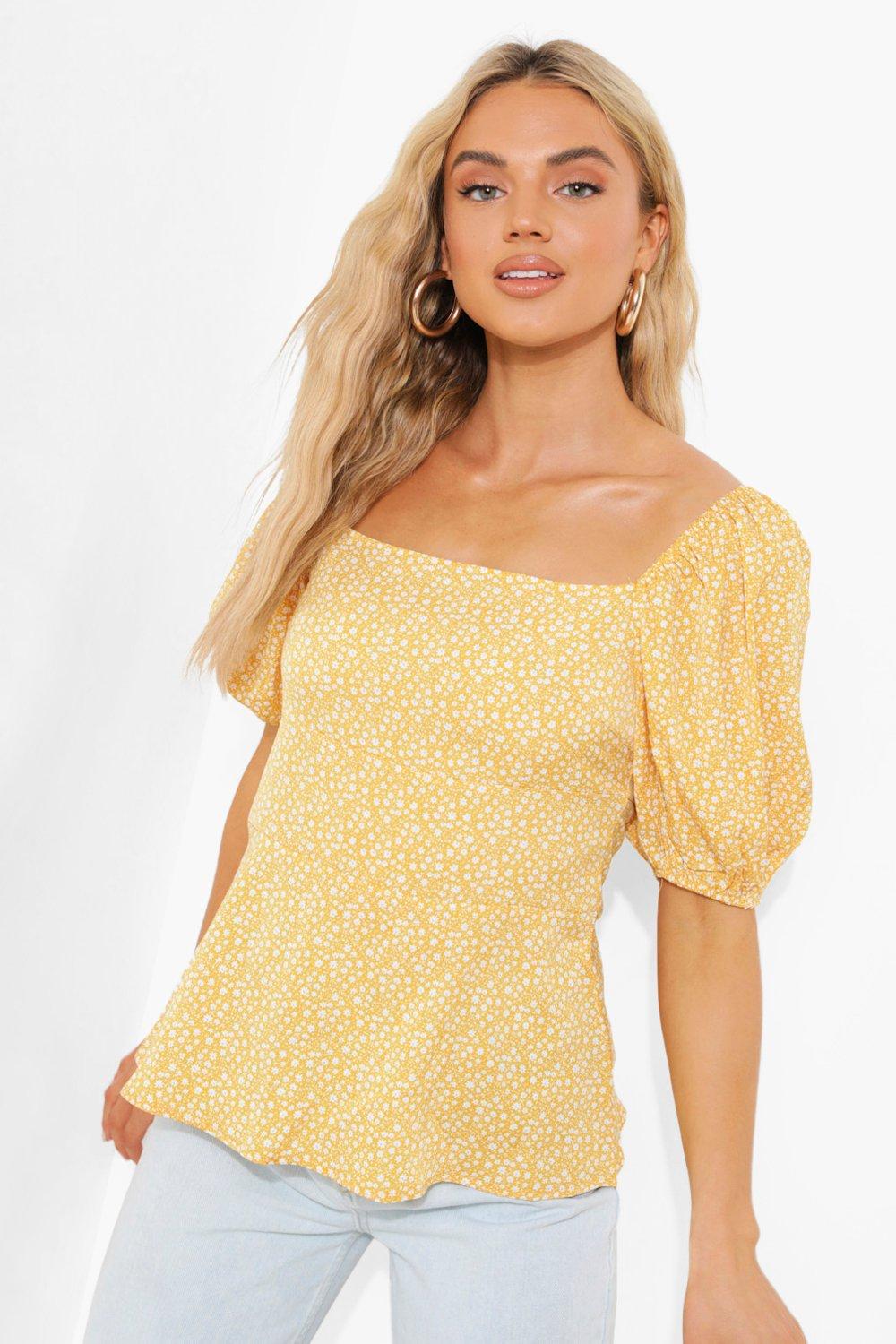 Boohoo yellow sale top