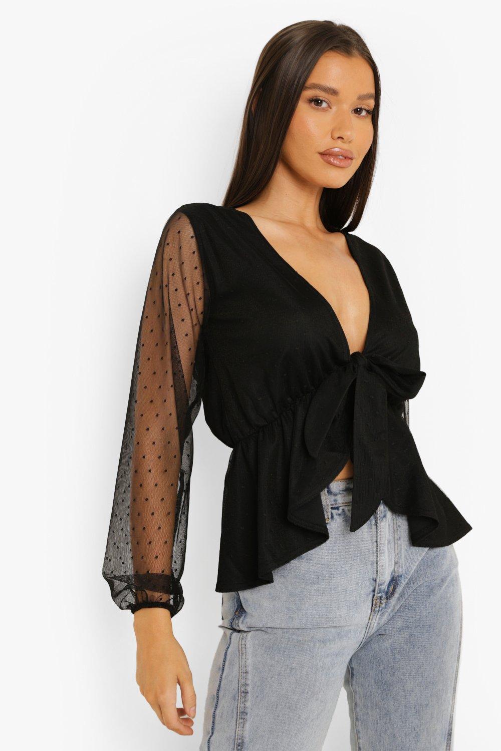 Boohoo shop wrap tops