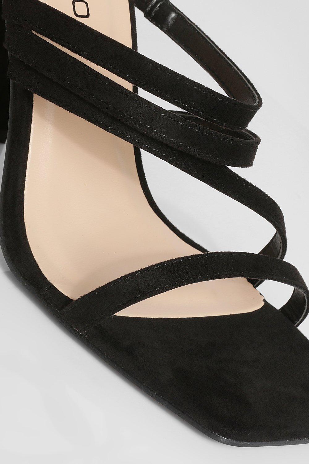 Multi Strap Block Heel Mule boohoo CA