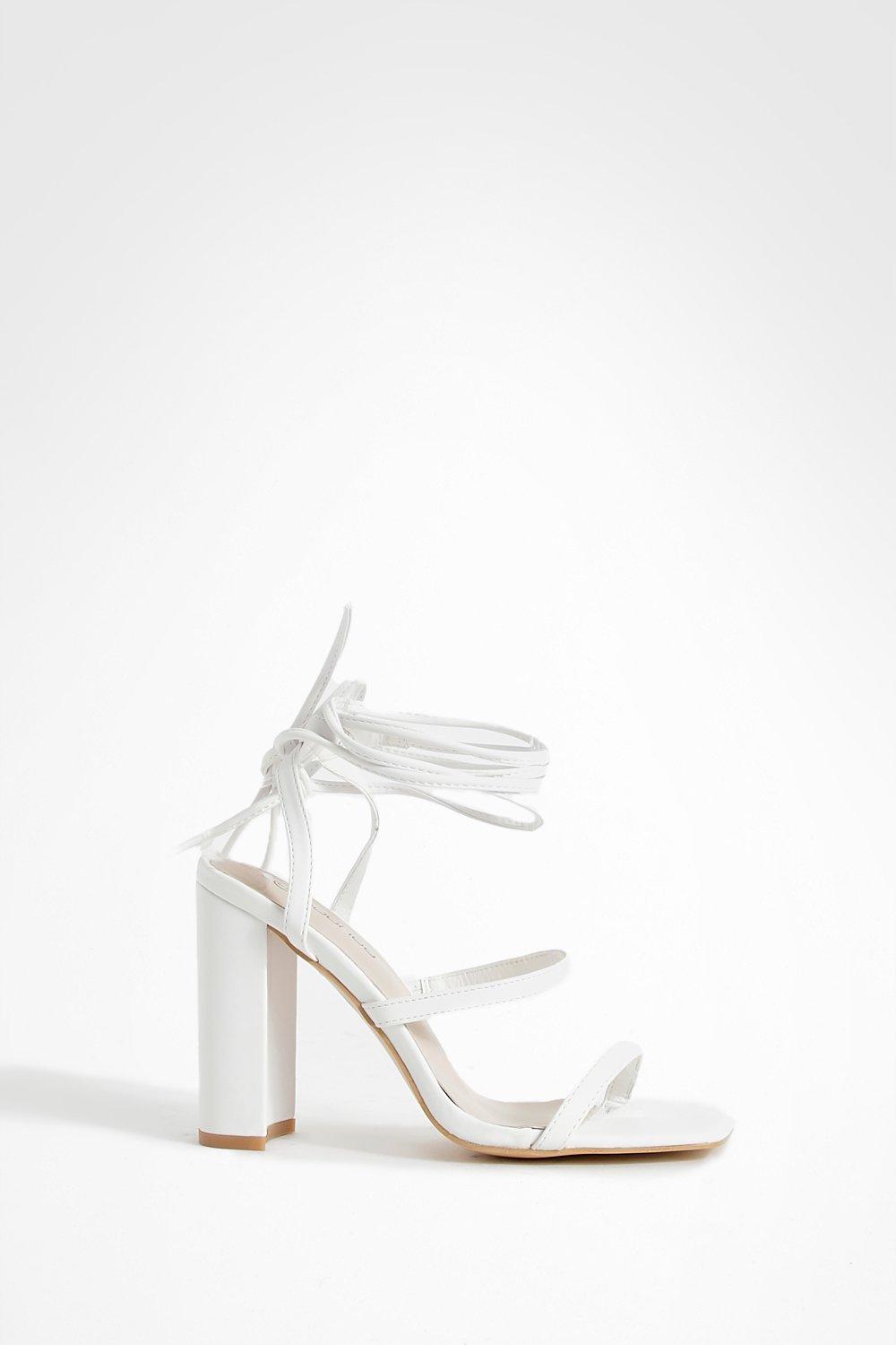 White tie hot sale heels