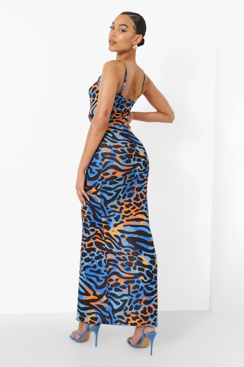 Boohoo tiger print outlet dress